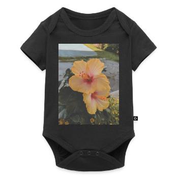 FLEURS D’HIBISCUS - Body à manches courtes Premium Bébé - noir - Devant