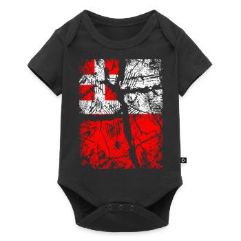 Utrecht Drapeau - Vintage avec Krakel - Body à manches courtes Premium Bébé - noir - Devant