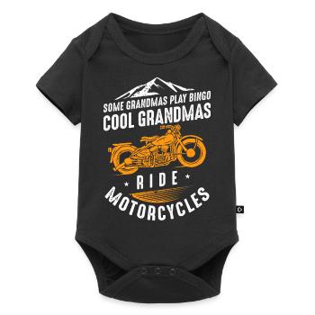 Cool Grandmas Ride Motorcycles - Baby Premium short-sleeve bodysuit - black - Front