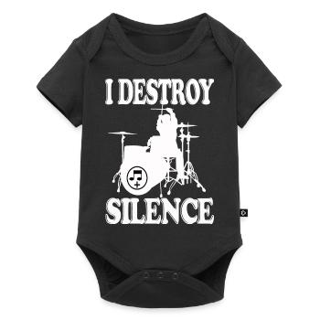 I DESTROY SILENCE - Baby Premium short-sleeve bodysuit - black - Front
