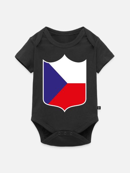 Tschechien - Baby Premium Kurzarmbody - Schwarz