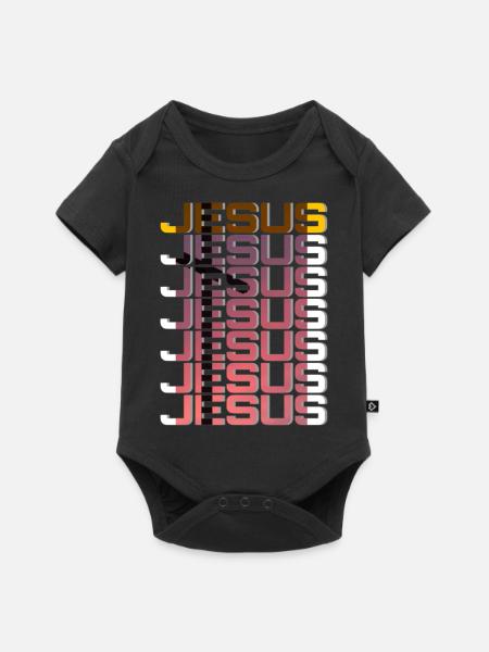 Jesus - Baby Premium Kurzarmbody - Schwarz