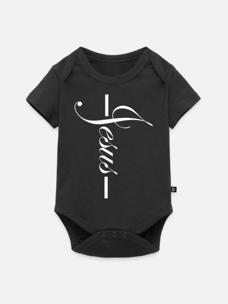 Jésus Église catholique évangélique chrétien - Body à manches courtes Premium Bébé - noir