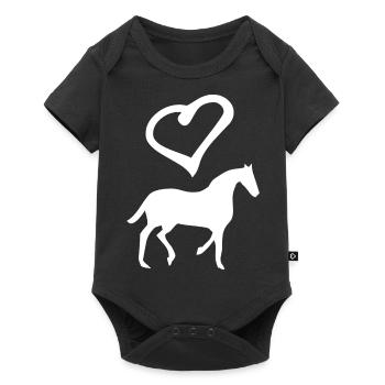Cheval - Body à manches courtes Premium Bébé - noir - Devant
