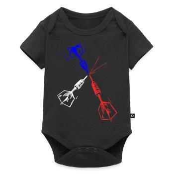 Darts Nationalfarbe Ihres Lieblingsspielers - Baby Premium Kurzarmbody - Schwarz - Vorne