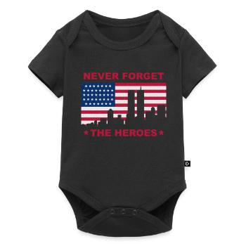 never forget the heroes - Baby Premium short-sleeve bodysuit - black - Front