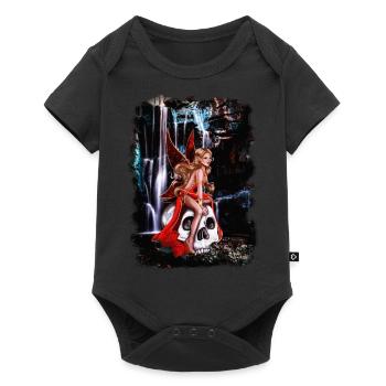Mysterious blonde with skull | Yolo artwork - Baby Premium short-sleeve bodysuit - black - Front