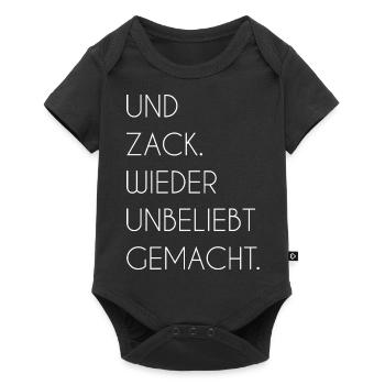 Und Zack Wieder Unbeliebt Gemacht Frech Direkt Fun - Baby Premium Kurzarmbody - Schwarz - Vorne