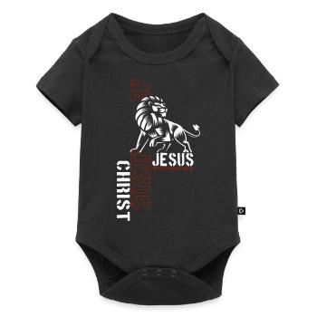 Jesus Christus Shirt Bibelvers Ich bin der Weg - Baby Premium Kurzarmbody - Schwarz - Vorne