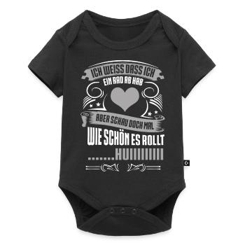 Rad ab, huiiiii - Baby Premium Kurzarmbody - Schwarz - Vorne