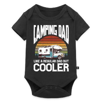 Camping Papa comme un papa ordinaire mais plus cool - Body à manches courtes Premium Bébé - noir - Devant