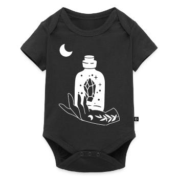Crystal Jar In Hand Kristall Edelstein Spirituelle - Baby Premium Kurzarmbody - Schwarz - Vorne