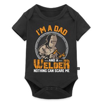 I'm A Dad And A Welder Nothing Can Scare Me Weld W - Baby Premium short-sleeve bodysuit - black - Front