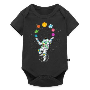 Jonglerie d’astronautes - Body à manches courtes Premium Bébé - noir - Devant