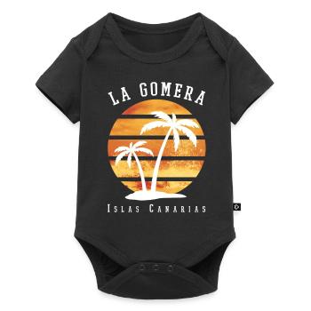 La Gomera Summer Sun Beach Sea Palm Trees - Baby Premium short-sleeve bodysuit - black - Front