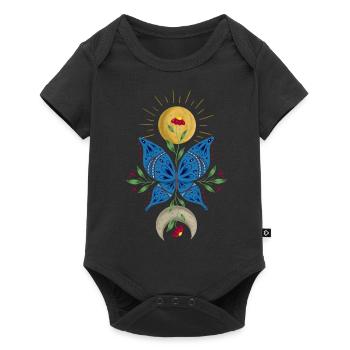 Papillon bleu | Soleil et Lune | Nature - Body à manches courtes Premium Bébé - noir - Devant