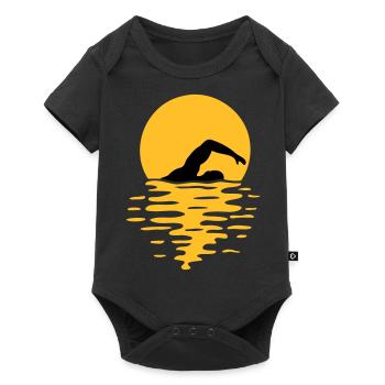 Nageur sea sun - Body à manches courtes Premium Bébé - noir - Devant