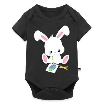 Osterhase - Baby Premium Kurzarmbody - Schwarz - Vorne