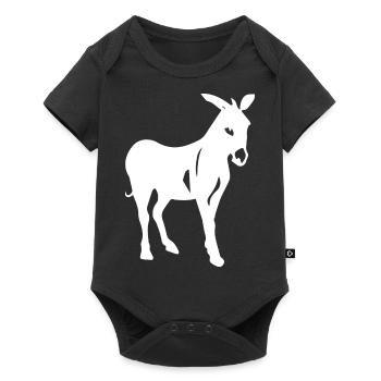 Donkey Esel - Baby Premium short-sleeve bodysuit - black - Front