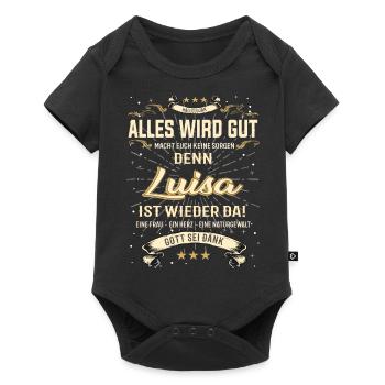 Alles wird gut, Luisa ist wieder da T-Shirt - Baby Premium Kurzarmbody - Schwarz - Vorne
