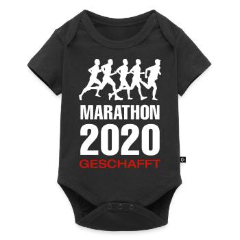 Marathon Running - Baby Premium short-sleeve bodysuit - black - Front