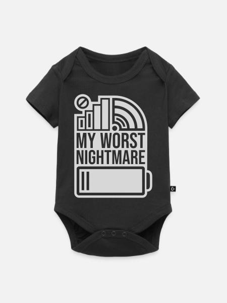 Katastrophe my worst nightmare - Baby Premium Kurzarmbody - Schwarz
