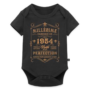 Cadeau D'anniversaire Millésime Fabriqué En 1954 - Body à manches courtes Premium Bébé - noir - Devant