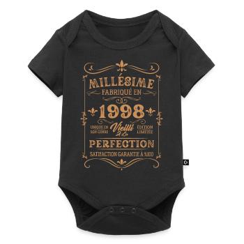 Cadeau D'anniversaire Millésime Fabriqué En 1998 - Body à manches courtes Premium Bébé - noir - Devant