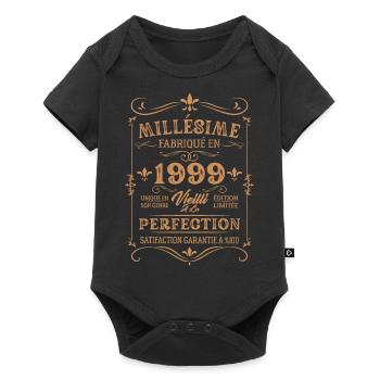 Cadeau D'anniversaire Millésime Fabriqué En 1999 - Body à manches courtes Premium Bébé - noir - Devant