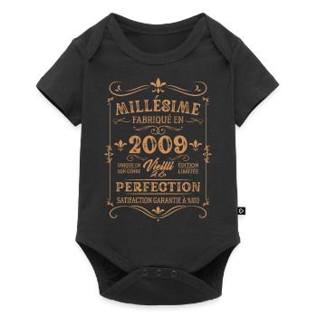 Cadeau D'anniversaire Millésime Fabriqué En 2009 - Body à manches courtes Premium Bébé - noir - Devant