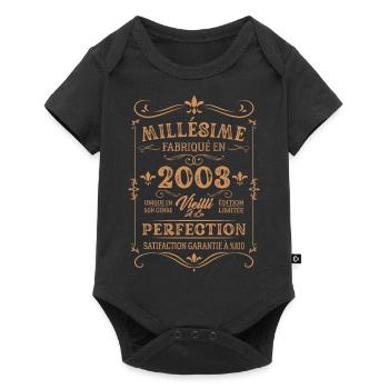 Cadeau D'anniversaire Millésime Fabriqué En 2003 - Body à manches courtes Premium Bébé - noir - Devant