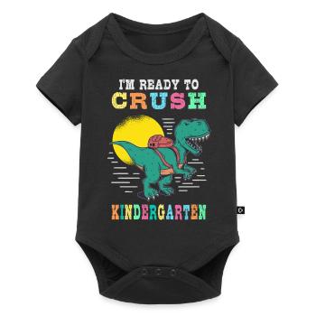 Ready to crush kindergarten - Baby Premium short-sleeve bodysuit - black - Front
