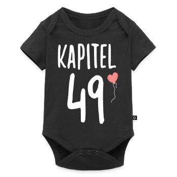 Geburtstagsgeschenk für Frauen Herz 49 Geburtstag - Baby Premium Kurzarmbody - Schwarz - Vorne