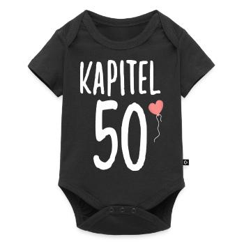 Geburtstagsgeschenk für Frauen Herz 50 Geburtstag - Baby Premium Kurzarmbody - Schwarz - Vorne