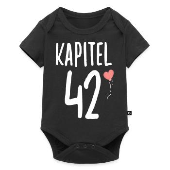 Geburtstagsgeschenk für Frauen Herz 42 Geburtstag - Baby Premium Kurzarmbody - Schwarz - Vorne