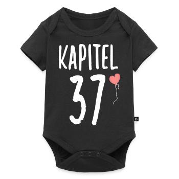 Geburtstagsgeschenk für Frauen Herz 37 Geburtstag - Baby Premium Kurzarmbody - Schwarz - Vorne