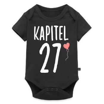 Geburtstagsgeschenk für Frauen Herz 27 Geburtstag - Baby Premium Kurzarmbody - Schwarz - Vorne