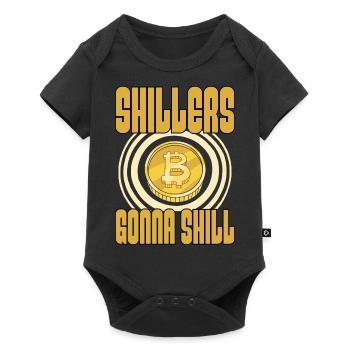 Lustiges Bitcoin und Kryptowährung Investor HODL - Baby Premium Kurzarmbody - Schwarz - Vorne