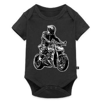 Motorcycle Lifestyle / Motorcycle / Motorcycles biker - Baby Premium short-sleeve bodysuit - black - Front