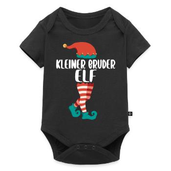 Weihnachts Elf Partnerlook Design Xmas Elfen - Baby Premium Kurzarmbody - Schwarz - Vorne