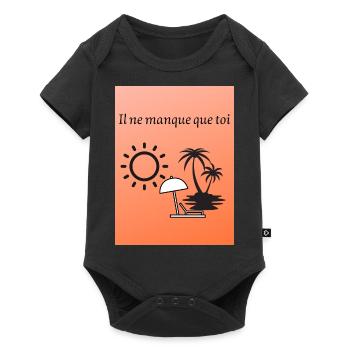 BONJOUR VACANCES DE RÊVE - Body à manches courtes Premium Bébé - noir - Devant