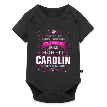 Eure Hoheit Carolin betritt den Raum - Baby Premium Kurzarmbody - Schwarz - Vorne