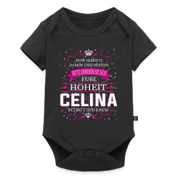 Eure Hoheit Celina betritt den Raum - Baby Premium Kurzarmbody - Schwarz - Vorne
