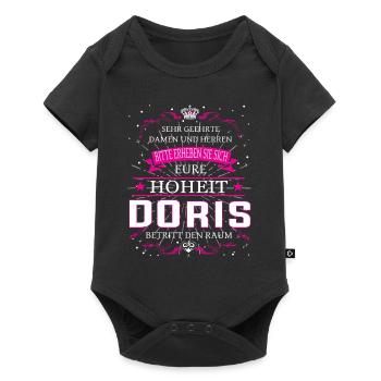 Eure Hoheit Doris betritt den Raum - Baby Premium Kurzarmbody - Schwarz - Vorne
