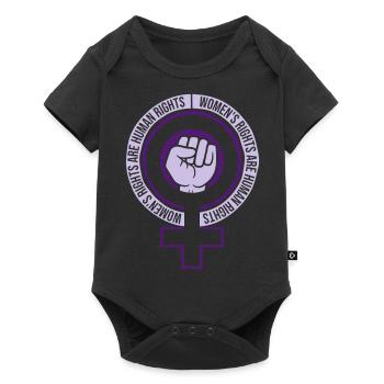 womens rights feminist quote - Baby Premium short-sleeve bodysuit - black - Front