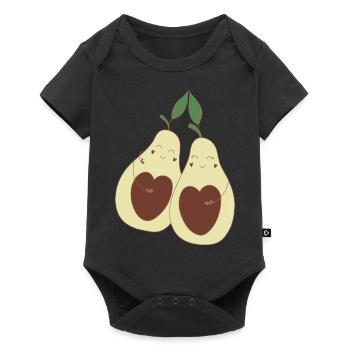 Avocado Love - Baby Premium Kurzarmbody - Schwarz - Vorne