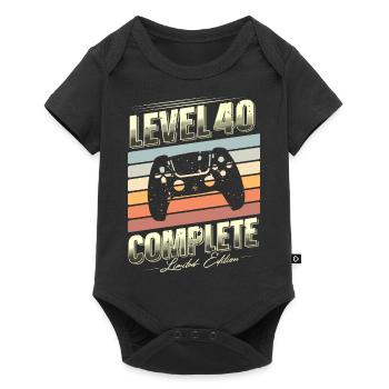 40. Geburtstag Level 40 Complete Limited Edition - Baby Premium Kurzarmbody - Schwarz - Vorne