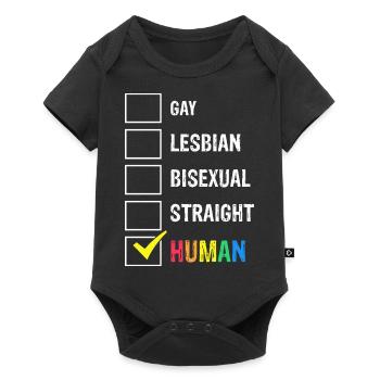 HUMAN Awesome Pride Identification Retro T-Shirt - Baby Premium short-sleeve bodysuit - black - Front