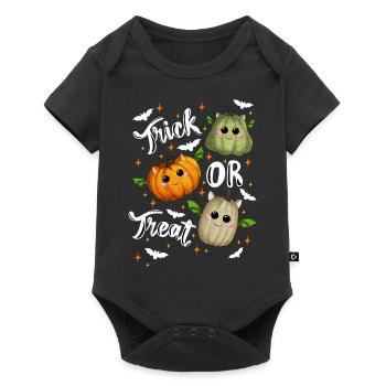 Trick ou gâterie citrouilles - Body à manches courtes Premium Bébé - noir - Devant
