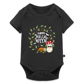 Joyeux crapaud d’Halloween blanc - Body à manches courtes Premium Bébé - noir - Devant